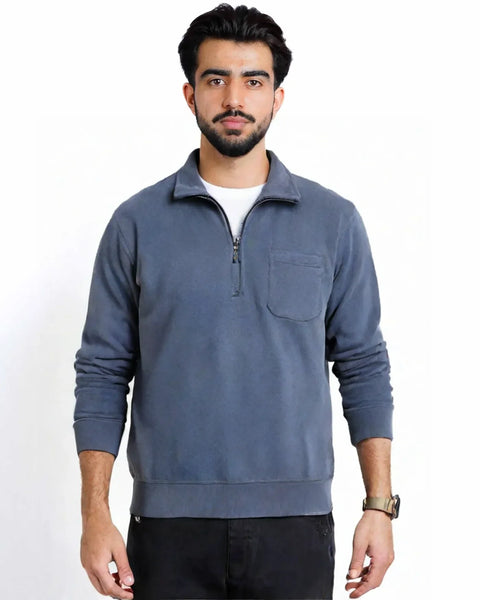 POCKET POLO NECK ZIPPER