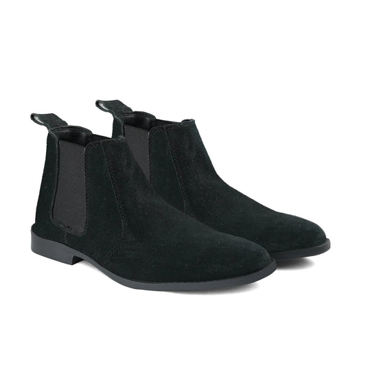 Velour Black Suede Chelsea