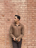 BROWN NECK ZIPPER