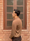 BROWN NECK ZIPPER